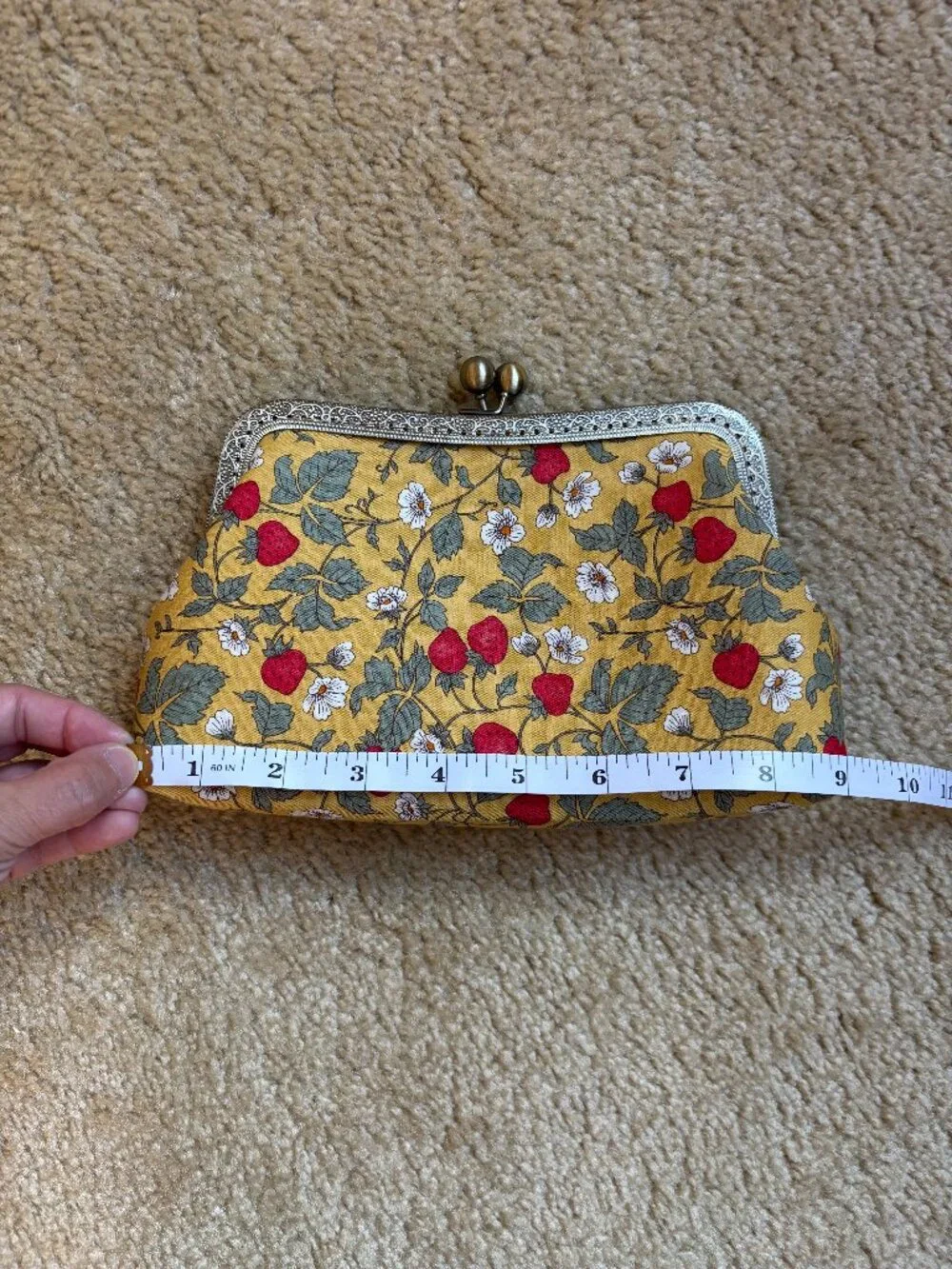 NWOT Kiss Lock Clutch - Yellow